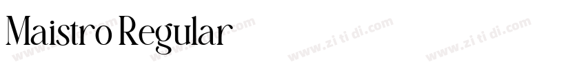Maistro Regular字体转换
